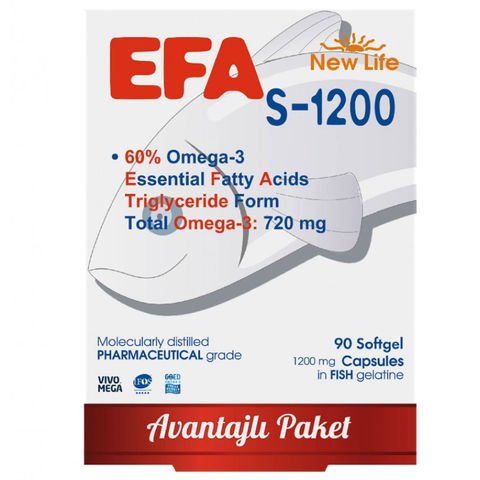 NewLife - EFA S-1200 mg 90 Kapsül 7640128141105 | Fiyatı Özellikleri ve Faydaları